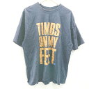 ◇ Timberland ティンバーランド 定番シルエット キャンプ スタイルフリー USA 半袖 Tシャツ サイズM ネイビー系 メンズ E 【中古】