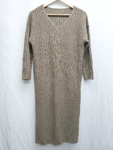◇ fifth フィフス 長袖 膝下丈 ニット ワンピース 表記なし ブラウン系 レディース P 【中古】 ◇ fifth フィフス 長袖 膝下丈 ニット ワンピース 表記なし ブラウン系 レディース P 【中古】