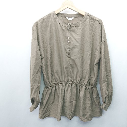 ◇ Samansa Mos2 blue サマンサモスモス ブルー 薄手 キレイめ 長袖 チュニック サイズフリー ブラウン レディース E 【中古】 ◇ Samansa Mos2 blue サマンサモスモス ブルー 薄手 キレイめ 長袖 チュニック サイズフリー ブラウン レディース E 【中古】