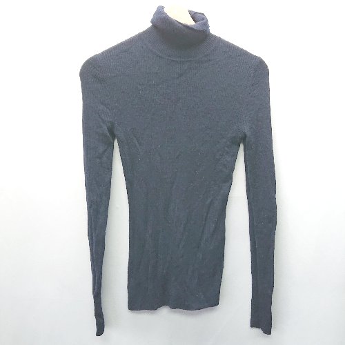 ◇ UNIQLO ユニクロ タートルネック 長袖 リブニット サイズ3 ネイビー レディース E 【中古】 ◇ UNIQLO ユニクロ タートルネック 長袖 リブニット サイズ3 ネイビー レディース E 【中古】