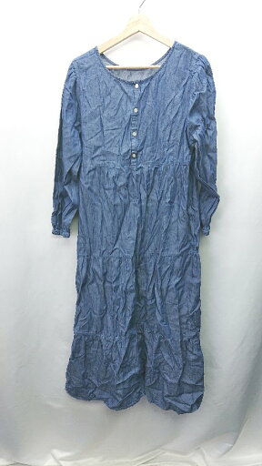 ◇ classicalelf クラシカルエルフ 長袖 ロング丈 ワンピース サイズXL インディゴブルー レディース E 【中古】 ◇ classicalelf クラシカルエルフ 長袖 ロング丈 ワンピース サイズXL インディゴブルー レディース E 【中古】
