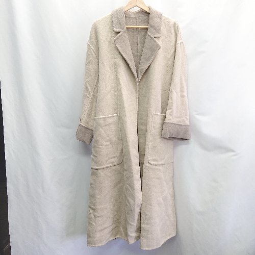 ■ SHIPS any 長袖 コート サイズ36 ベージュ ブラウン系 レディース E 【中古】