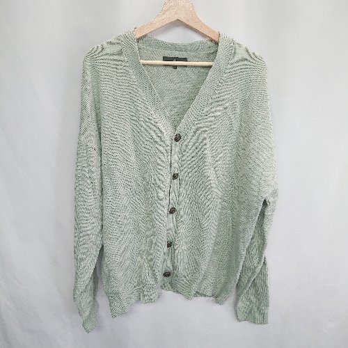 ◇ MONO-MART モノマート 長袖 ニットカーディガン サイズS ミントグリーン メンズ E 【中古】