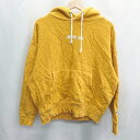 ◇ MILKFED. ミルクフェド ロゴ刺? 長袖 パーカー サイズ1 イエロー レディース E 【中古】