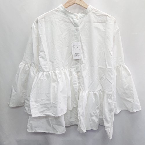 ◇ ◎ NOSTALGIA フリル 長袖 チュニック サイズM ホワイト レディース E 【中古】 ◇ ◎ NOSTALGIA フリル 長袖 チュニック サイズM ホワイト レディース E 【中古】