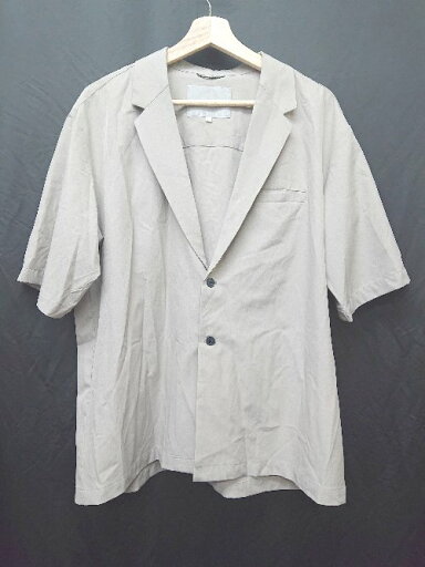 ◇ ABAHOUSE アバハウス シンプル 無地 半袖 シャツ サイズ46 ベージュ系 メンズ P 【中古】 ◇ ABAHOUSE アバハウス シンプル 無地 半袖 シャツ サイズ46 ベージュ系 メンズ P 【中古】