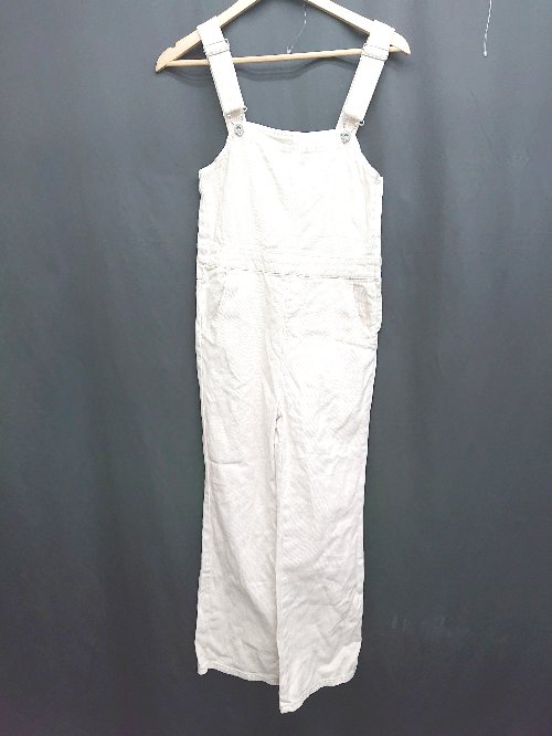 ◇ Θ Heather ヘザー フレア サロペット サイズF ライトベージュ レディース P 【中古】