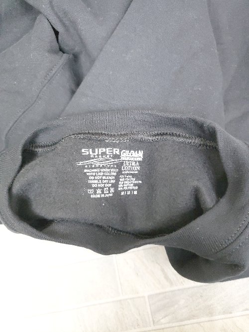 ◇ ⊇ GILDAN SUPER MARKET 裏起毛　ロゴ 長袖 スウェット　トレーナー サイズM ブラック メンズ P 【中古】