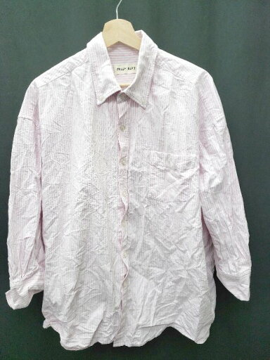 ◇ ⊂ FREDY REPIT コットン100% ストライプ ボタンダウン BD 長袖 シャツ サイズ38 ピンク メンズ P 【中古】 ◇ ⊂ FREDY REPIT コットン100% ストライプ ボタンダウン BD 長袖 シャツ サイズ38 ピンク メンズ P 【中古】