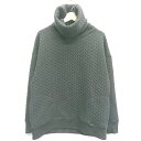 ■ ⊇ GAP fit 総柄 タートルネック 長袖 ケーブル編みプルオーバー サイズS ブラック レディース メンズ E 【中古】