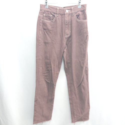 ◇ Θ KBF URBAN RESEARCH 裾ダメージ加工 スリット加工 ストレートデニムパンツ サイズ36 レッドブラウン系 レディース E 【中古】 ◇ Θ KBF URBAN RESEARCH 裾ダメージ加工 スリット加工 ストレートデニムパンツ サイズ36 レッドブラウン系 レディース E 【中古】
