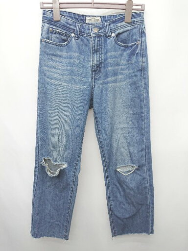 ◇ Θ ROSE BUD ローズバッド ダメージ加工 デニム ジーンズ パンツ サイズ24 ブルー系 レディース P 【中古】 ◇ Θ ROSE BUD ローズバッド ダメージ加工 デニム ジーンズ パンツ サイズ24 ブルー系 レディース P 【中古】