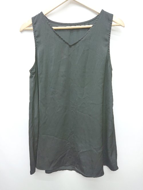 ◇ ⊂ antiqua アンティカ ノースリーブ ブラウス サイズF ブラック レディース P 【中古】