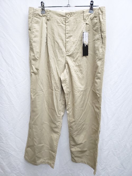 ◇ ◎ ●未使用● Θ UAU ワオ ワイド イージー パンツ サイズM ベージュ メンズ P 【中古】