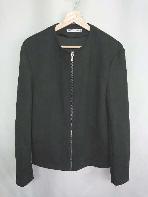 ◇ ⊇ ZARA ザラ 長袖 ジャケット サイズM ブラック レディース E 【中古】