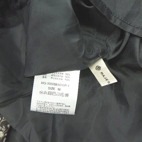 ◇ ⊂ MAJESTIC LEGON マジェスティックレゴン 花柄 長袖 ロング ワンピース サイズM ブラック系 レディース E 【中古】