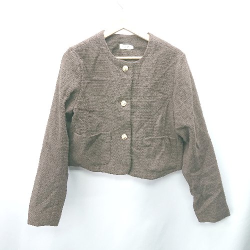 ◇ ⊇ LAUIR ラウアー 長袖 ジャケット サイズM ブラウン系 レディース E 【中古】 ◇ ⊇ LAUIR ラウアー 長袖 ジャケット サイズM ブラウン系 レディース E 【中古】