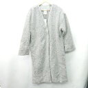 ◇ ⊇◎●未使用● haco! ハコ ボア 長袖 ノ−カラ−コ−ト サイズM グレー レディース E 【中古】(4)