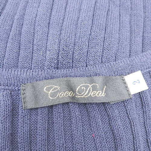 ◇ ⊂ COCODEAL ココディール - ノースリーブニット サイズ2 ネイビー レディース E 【中古】