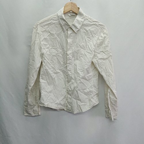 ◇ ⊇ UNIQLO ユニクロ コットン系 長袖 ポロシャツ サイズS ホワイト系 レディース E 【中古】