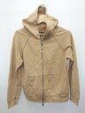 ◇ ⊇ Johnbull ジョンブル コットン100% ダブルジップ 長袖 ジップアップ パーカー サイズF ベージュ系 レディース P 【中古】