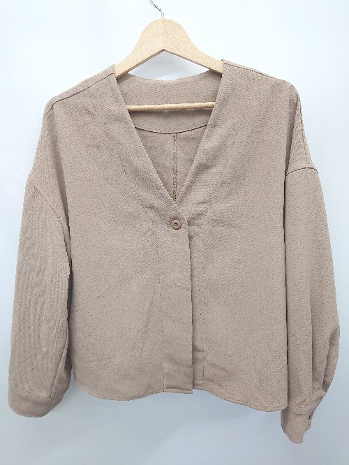 ◇ ⊇ titivate ティティベイト ギャザー 長袖 ジャケット サイズF ブラウン レディース P 【中古】