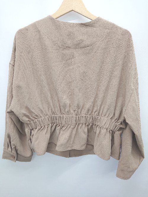 ◇ ⊇ titivate ティティベイト ギャザー 長袖 ジャケット サイズF ブラウン レディース P 【中古】
