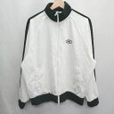 ◇ MSG ロゴ刺? ワッフル生地 長袖 トラックジャケット サイズS ホワイト ブラック レディース メンズ E 【中古】