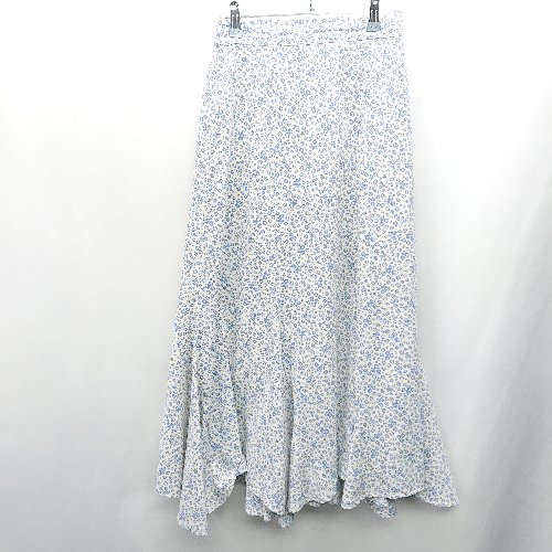 ◇ RETRO GIRL レトロガール 総柄 ロング丈 フレア スカート サイズF ブルー ベージュ レディース E 【中古】 ◇ RETRO GIRL レトロガール 総柄 ロング丈 フレア スカート サイズF ブルー ベージュ レディース E 【中古】