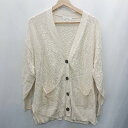 ◇ GLOBAL WORK グローバルワーク 長袖 カーディガン サイズM アイボリー レディース E 【中古】(4)