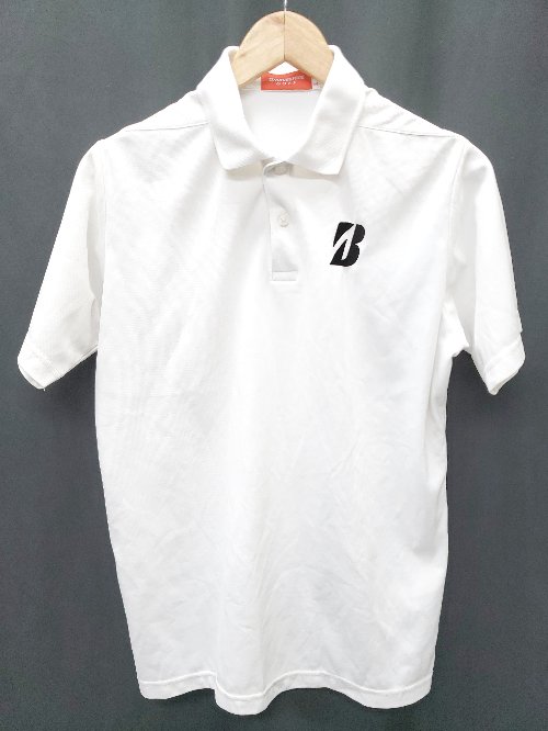 ◇ Θ BRIDGESTONE GOLF ゴルフウェア 半袖 ポロシャツ サイズM ホワイト系 メンズ P 【中古】 その1