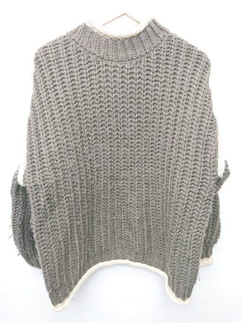 ◇ ⊇ ノーブランド 長袖 ニット セーター サイズF ブラウン　ベージュ系 レディース P 【中古】