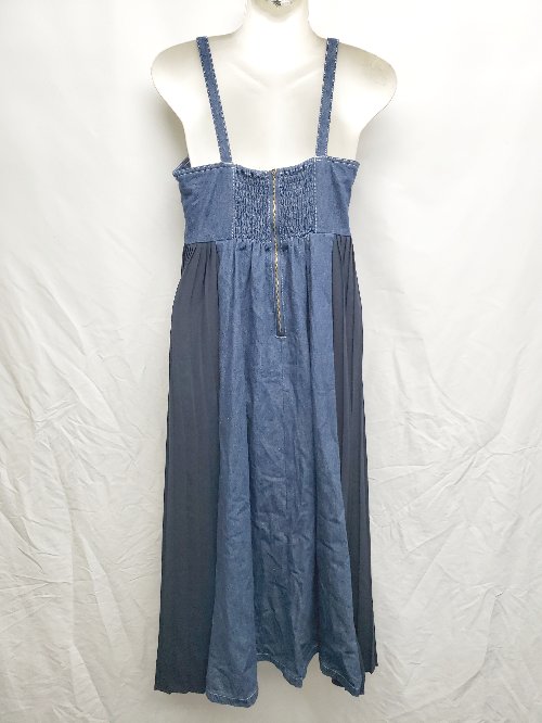 ◇ w closet ダブルクローゼット 膝下丈 ワンピース サイズF ブルー ネイビー レディース P 【中古】