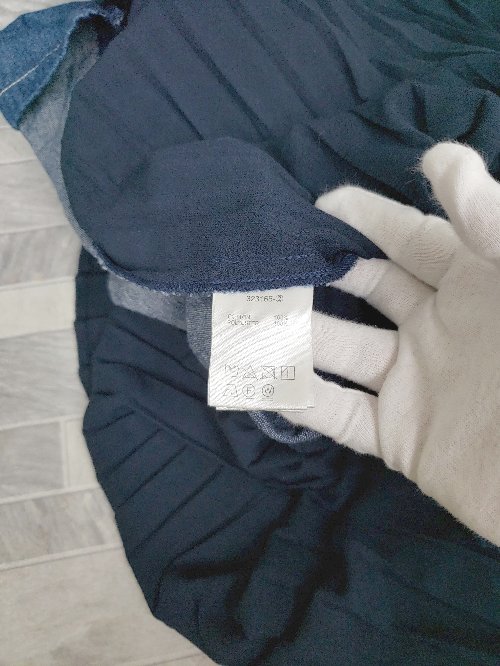 ◇ w closet ダブルクローゼット 膝下丈 ワンピース サイズF ブルー ネイビー レディース P 【中古】