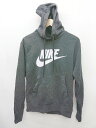 ◇ NIKE ナイキ ロゴプリント 長袖 プルオーバー パーカー サイズS ブラック レディース メンズ P 【中古】