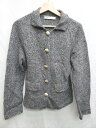 ◇ ZARA ザラ メランジ 金ボタン 長袖 ニット カーディガン サイズEUR L USA L MEX 30 ブラック グレー レディース P 【中古】