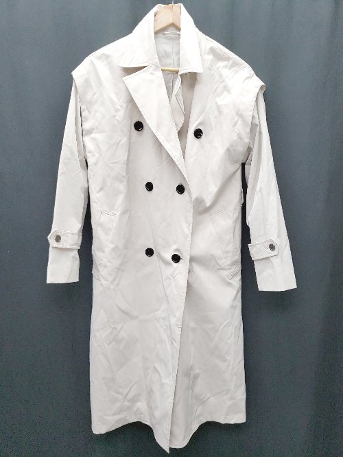 ◇ ⊇ ◎ GU ジーユー 2WAY 長袖 トレンチコート サイズM ベージュ レディース P 【中古】