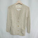 ◇ pas de calais パドカレ 長袖 ニットカーディガン サイズ38 ベージュ レディース E 【中古】(4)