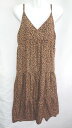 ◇ Cheek チーキー 豹柄 マキシ キャミソールワンピース サイズM ブラウン系 レディース E 【中古】(4)