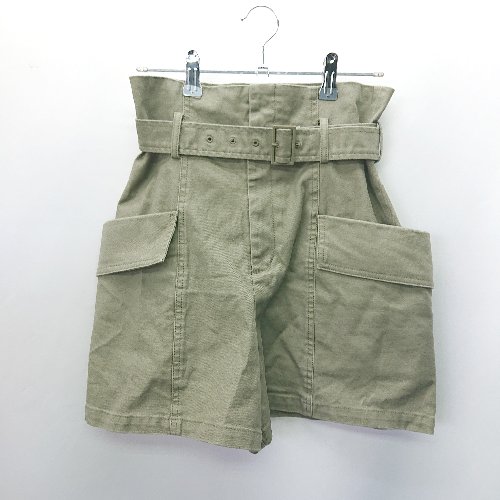 ◇ MOUSSY マウジー ウエストベルト ショートパンツ サイズ1 カーキ レディース E 【中古】 ◇ MOUSSY マウジー ウエストベルト ショートパンツ サイズ1 カーキ レディース E 【中古】