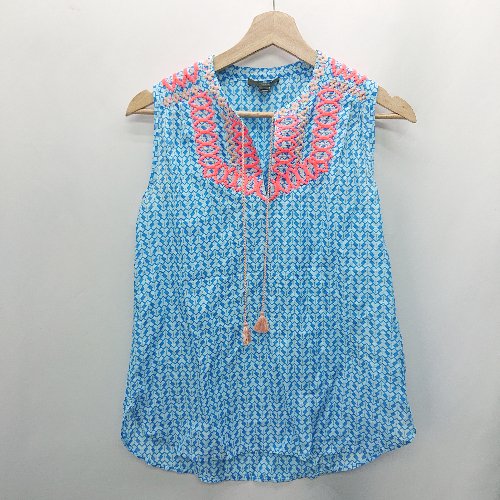 ◇ J.CREW ジェイクルー 総柄 - チュニック サイズ00 ブルー系 レディース E 【中古】 ◇ J.CREW ジェイクルー 総柄 - チュニック サイズ00 ブルー系 レディース E 【中古】
