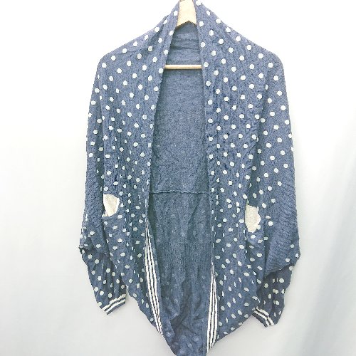 ◇ FRAPBOIS フラボア ドット柄 長袖 カーディガン サイズ1 ネイビー ホワイト レディース E 【中古】