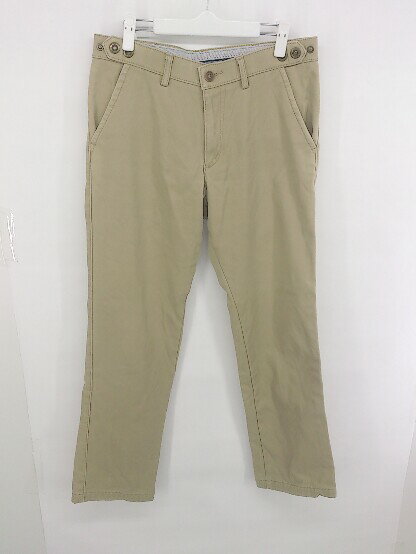 ◇ EDWIN エドウィン シンプル サイドベルト チノ パンツ サイズ30 ベージュ系 メンズ P 【中古】