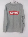 ◇ Levi's リーバイス ボックスロゴ キッズ 子供服 長袖 トレーナー スウェット サイズS グレー レッド系 メンズ P 【中古】