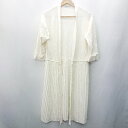 ◇ Emma Taylor エマテイラー 長袖 ロングカーディガン サイズFREE ホワイト レディース E 【中古】(4)