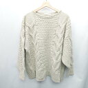 ◇ AMERICAN HOLIC アメリカンホリック 長袖 ニット サイズM ベージュ レディース E 【中古】