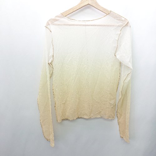 ◇ Kastane カスタネ 長袖 シアーカットソー サイズF イエロー系 レディース E 【中古】