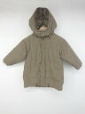 ◇ Petit main プティマイン キッズ 子供服 中綿 2WAY 長袖 モンスター パーカー サイズM カーキ系 レディース メンズ P 【中古】