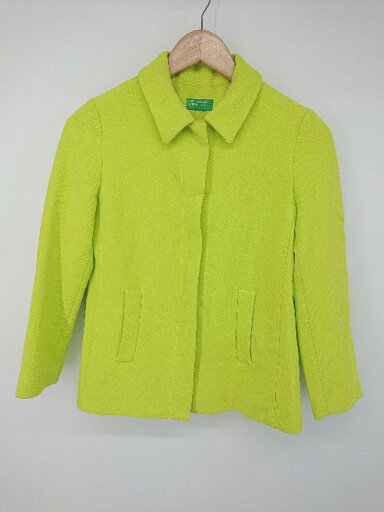 ◇ UNITED COLORS OF BENETTON シンプル 無地 長袖 ジャケット サイズ38 ライトグリーン系 レディース P 【中古】 ◇ UNITED COLORS OF BENETTON シンプル 無地 長袖 ジャケット サイズ38 ライトグリーン系 レディース P 【中古】