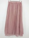 ◇ PROPORTION BODY DRESSING シンプル 無地 バックゴム ロング プリーツ スカート サイズS ピンク系 レディース P 【中古】